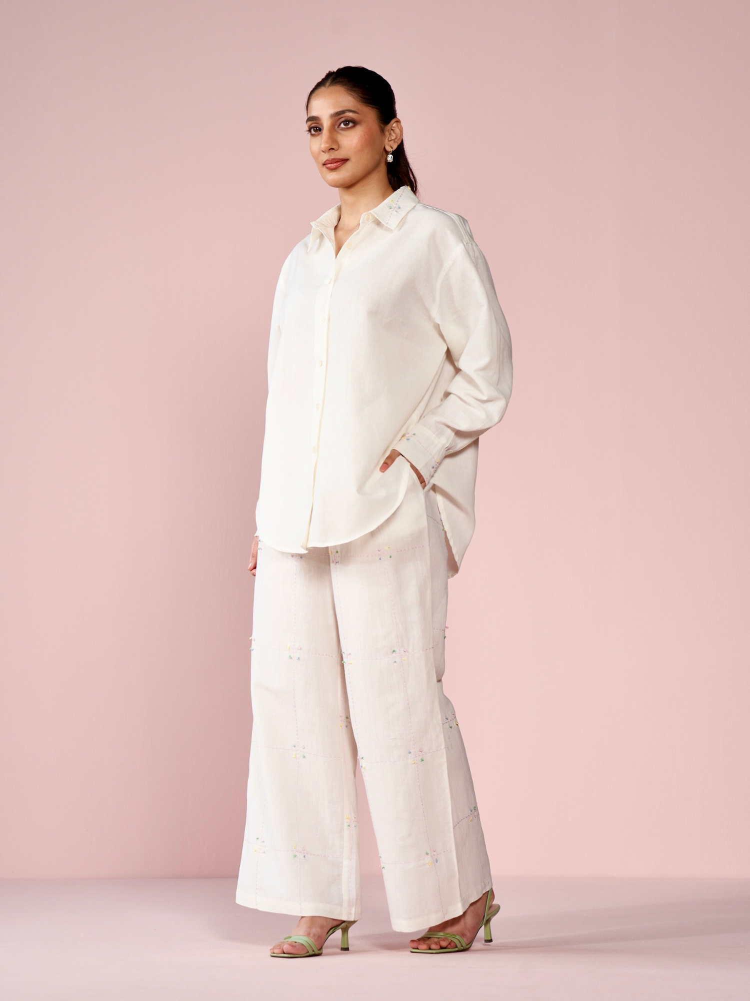 Coast Linen Blend Pants in Vanilla