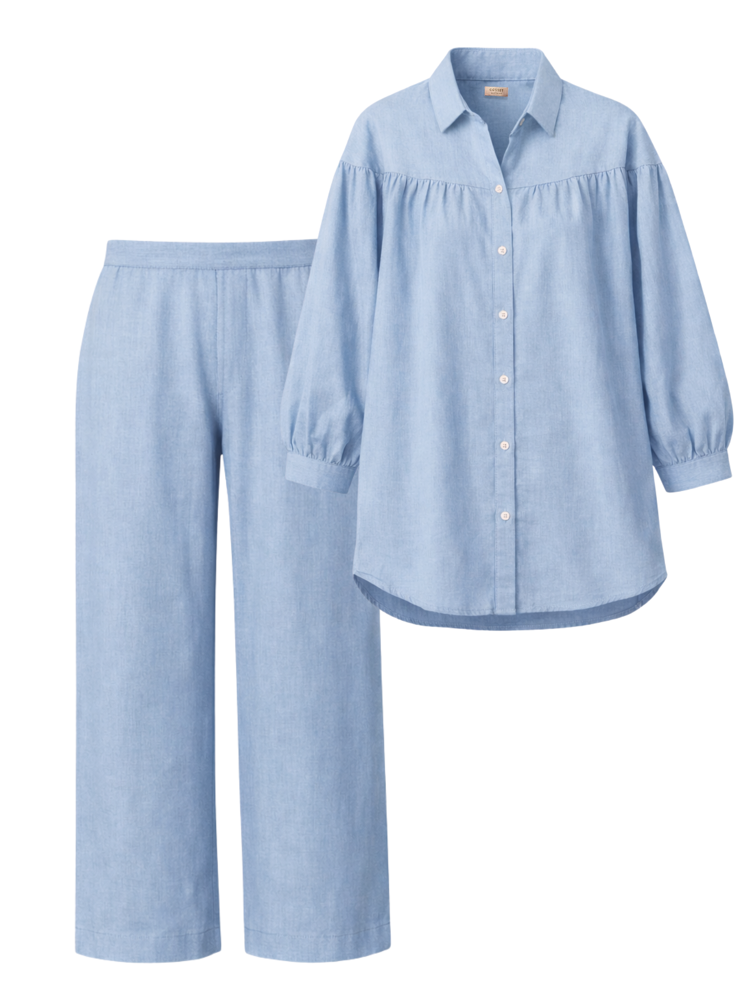 Premium Linen Co-ord Set in Powder Blue