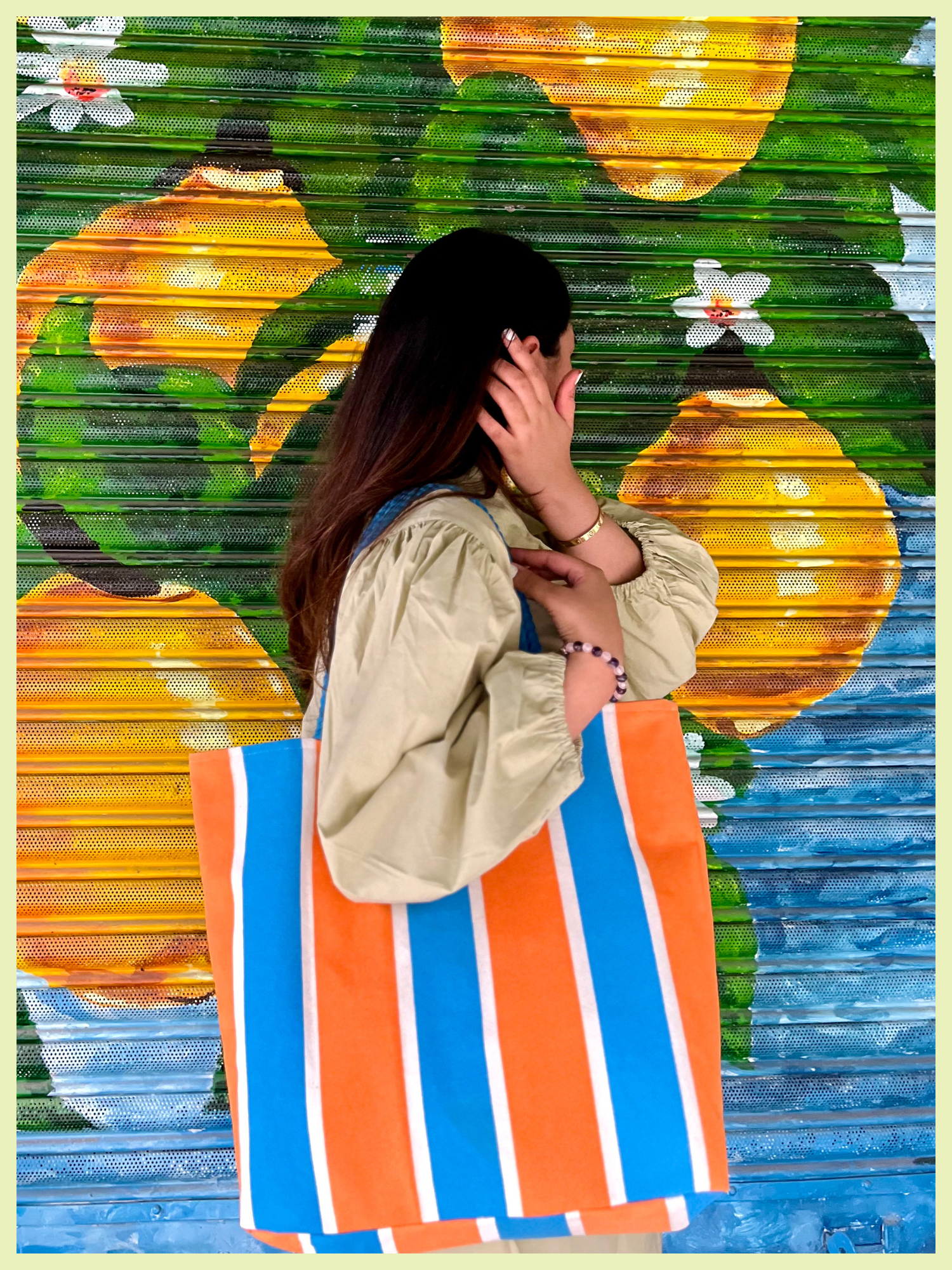 Canvas Tote Bag in Marigold Slush