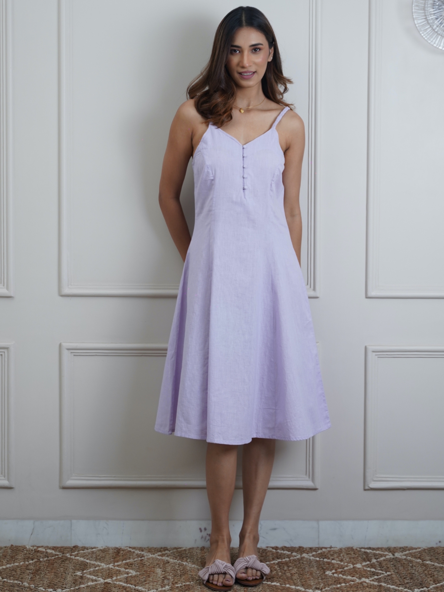 Buy Comfy Summer Dress in Lavender Buy Comfy Summer Dress in Lavender