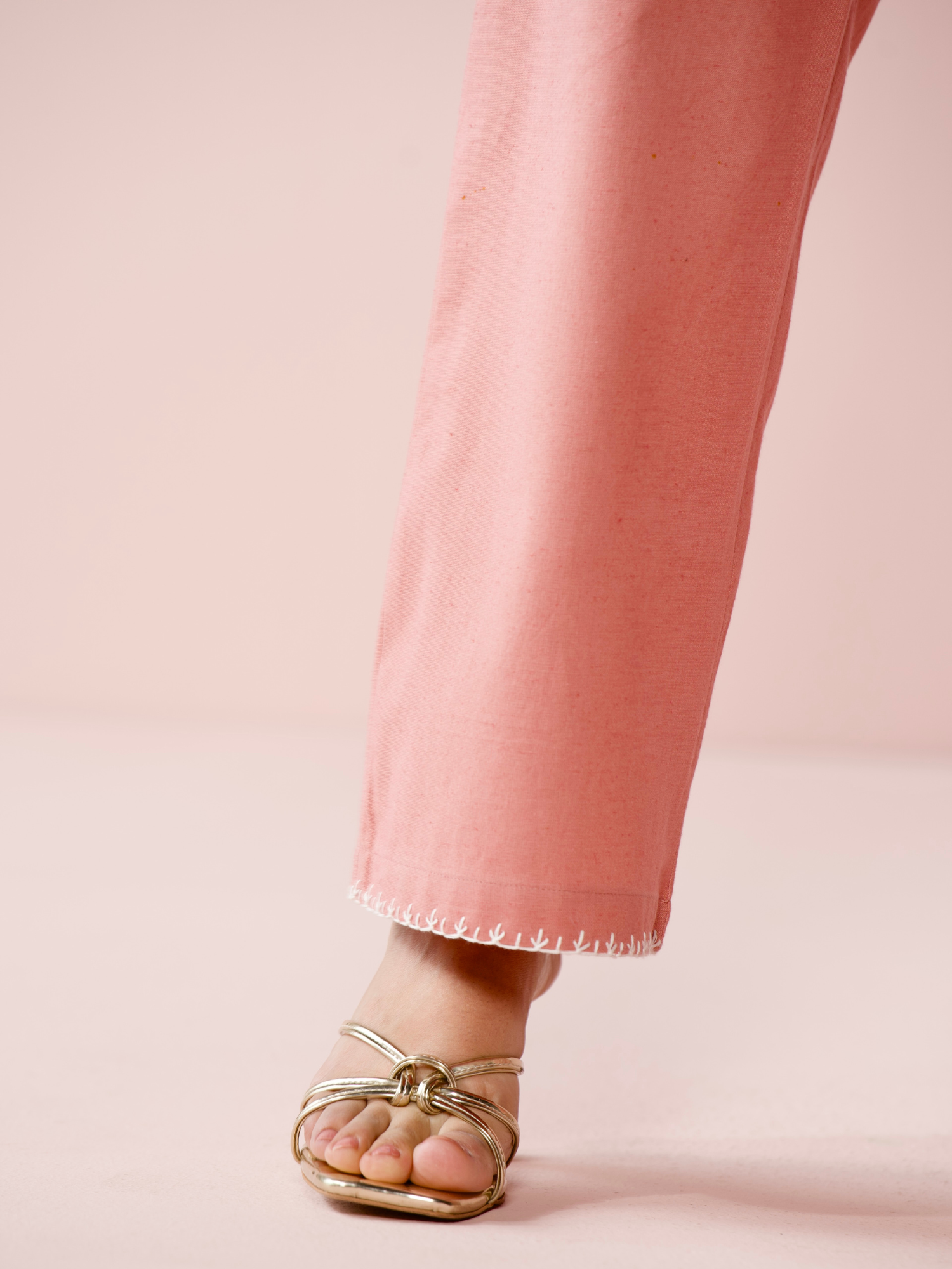 Linen Blend Relaxed Fit Co-ord Set in Rose