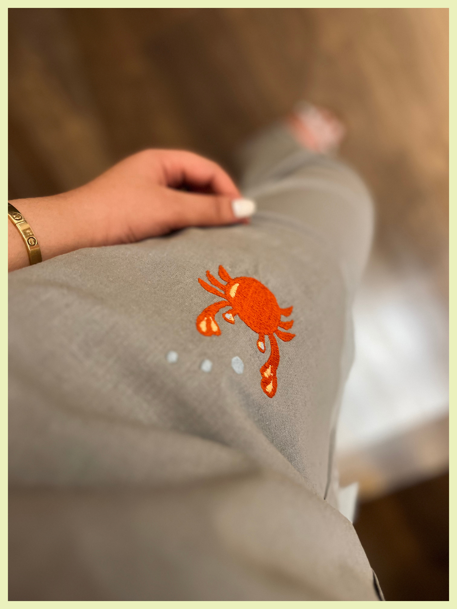 Crabby Linen Co-ord Set with Pants in Stone Grey