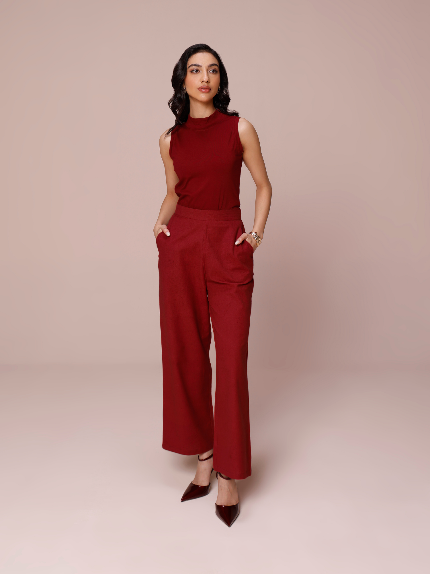 Women maroon top