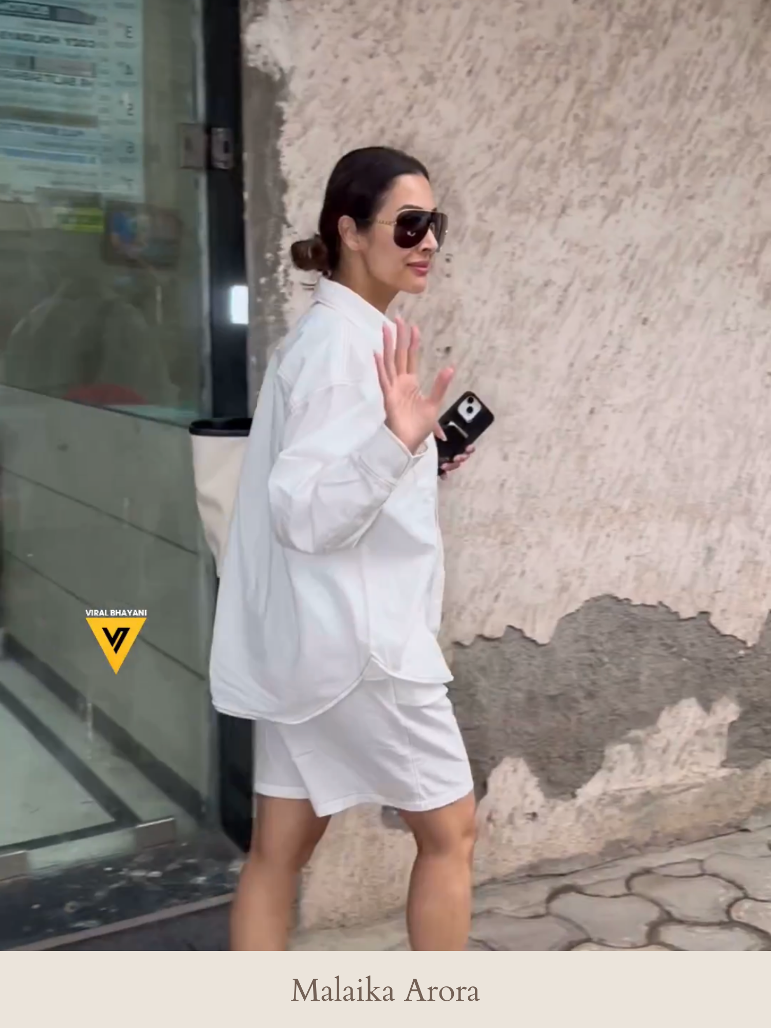 Linen blend Coord Set with Oversized Shirt & Shorts in Vanilla