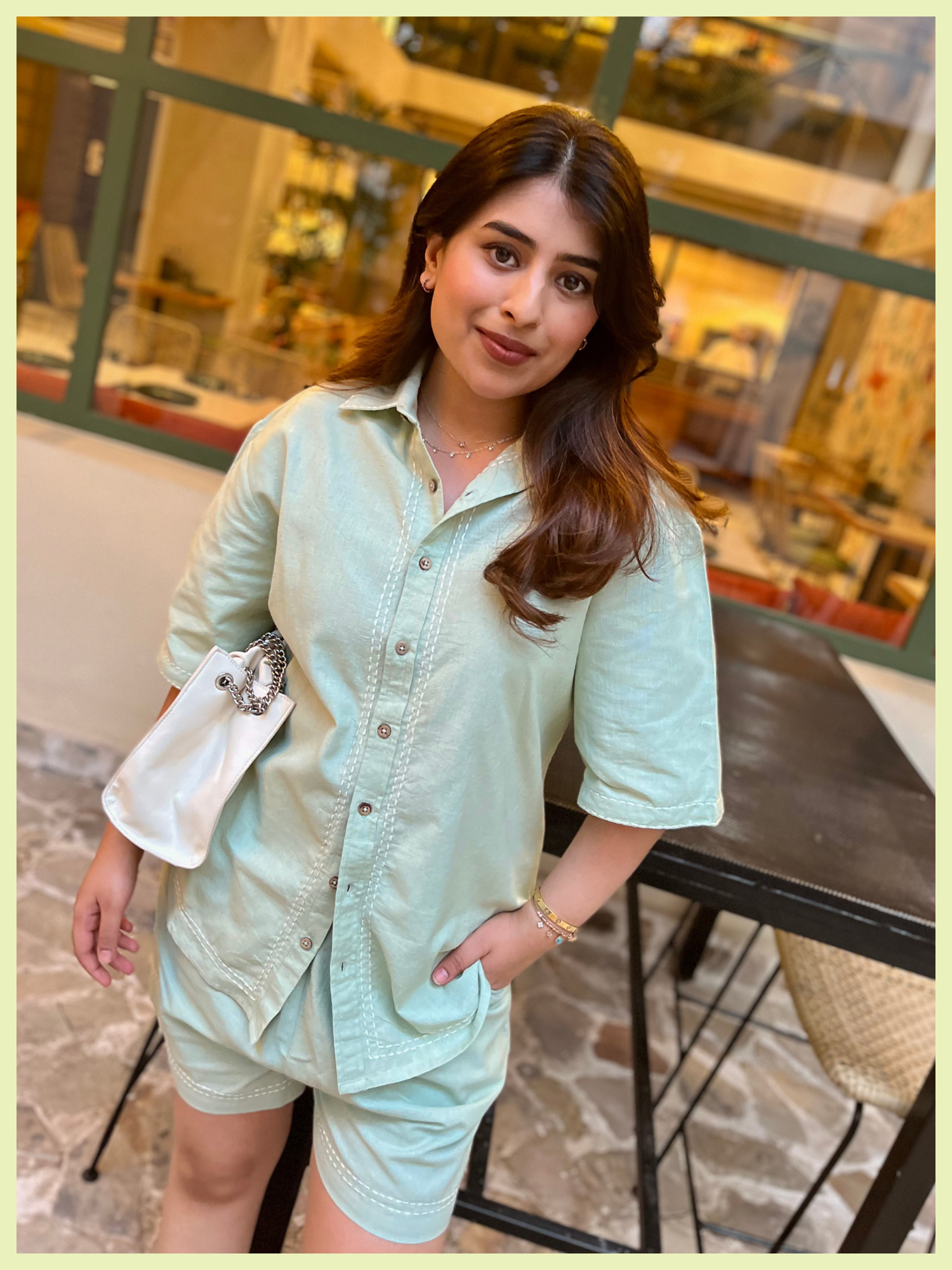 Drift Linen Shirt in Sage Green