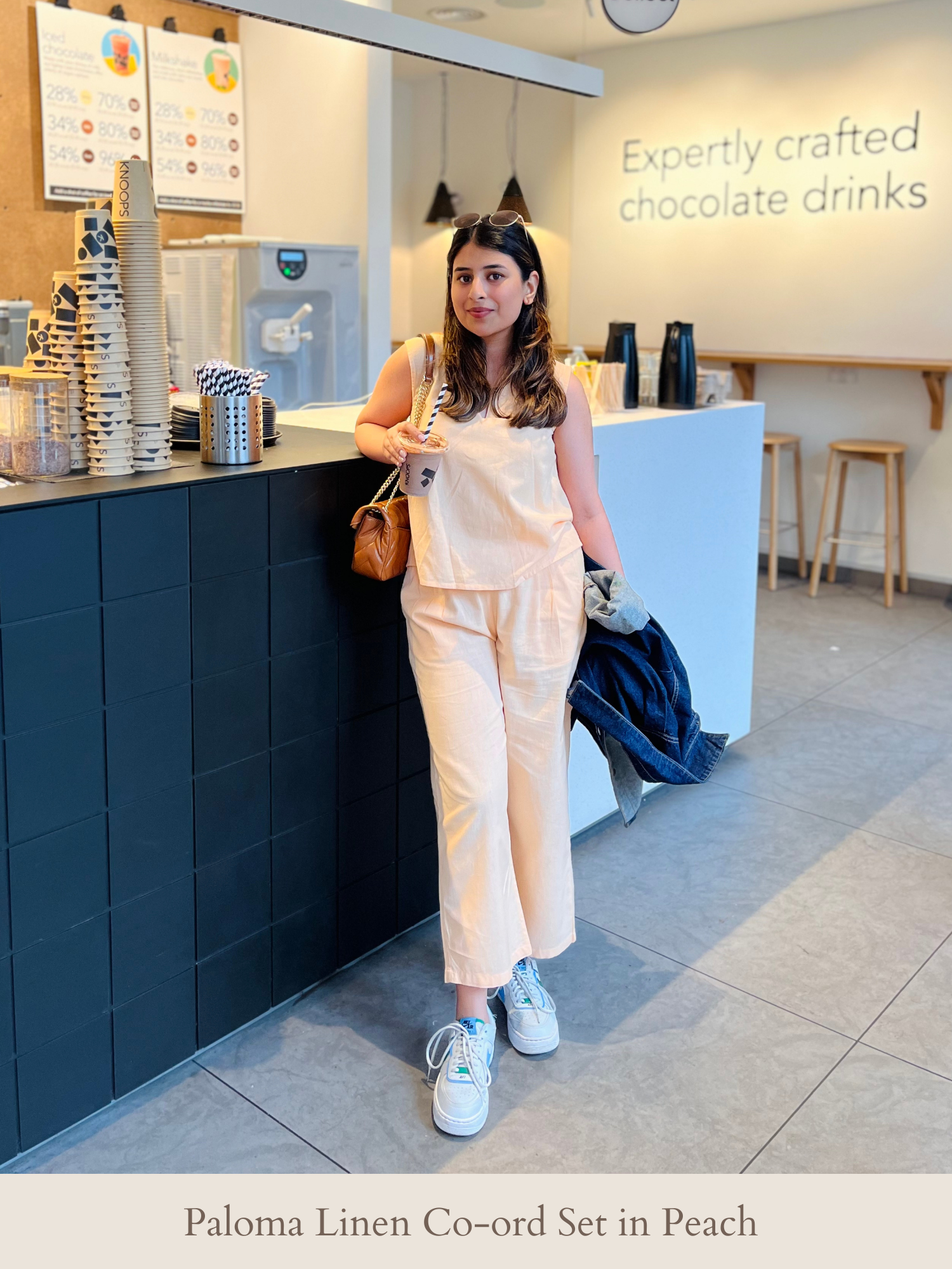 Paloma Linen Co-ord Set in Peach