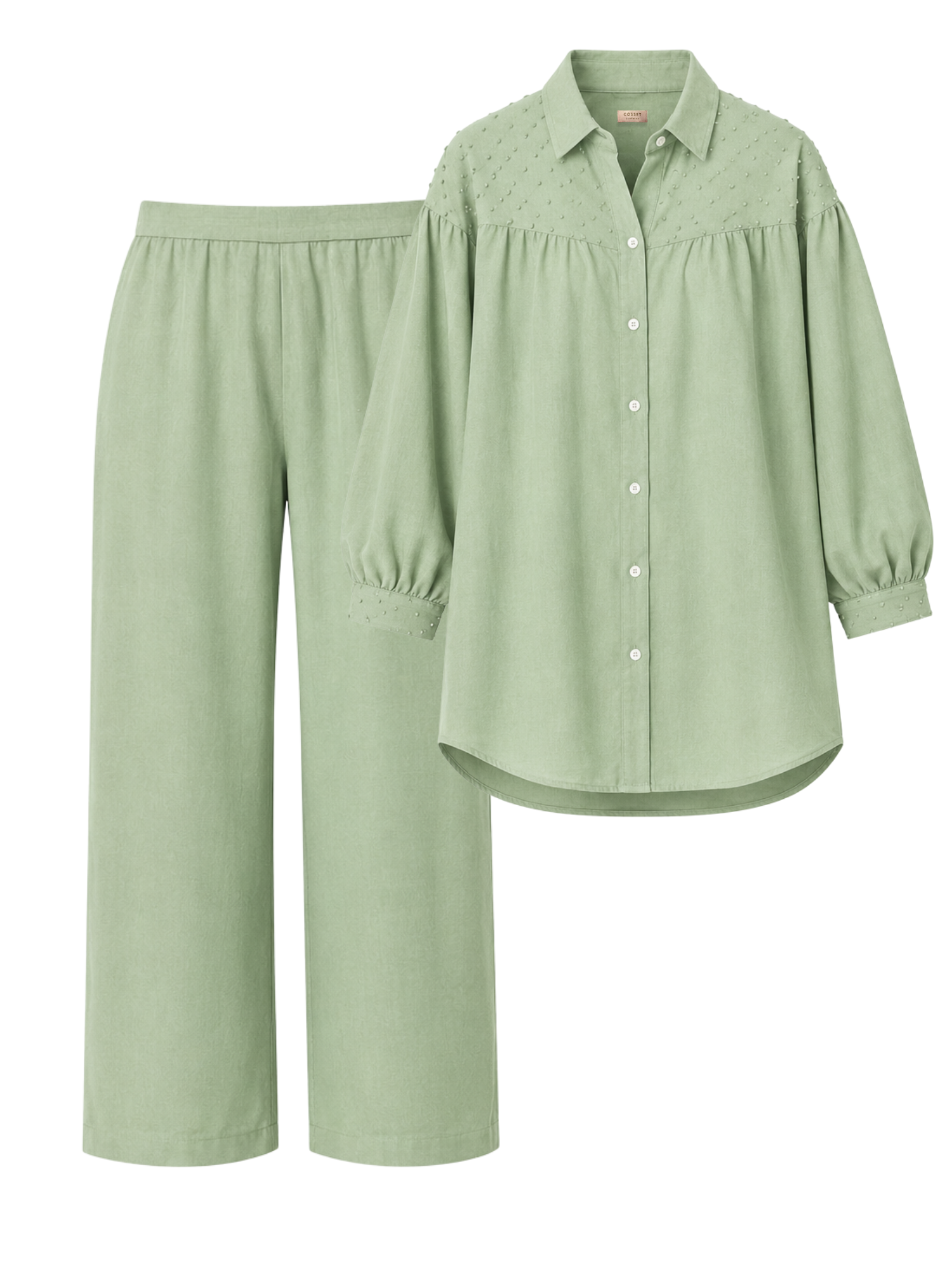 Premium Linen Co-ord Set in Sage Green