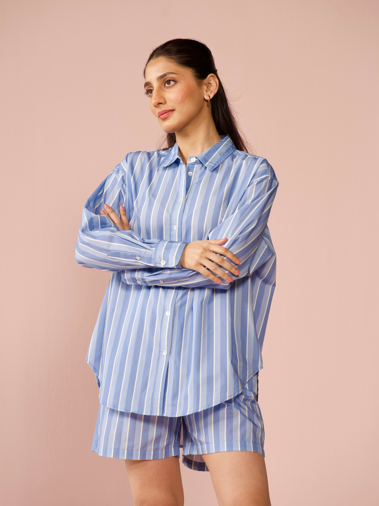 Spritz Poplin Striped Co-ord Set with Shorts