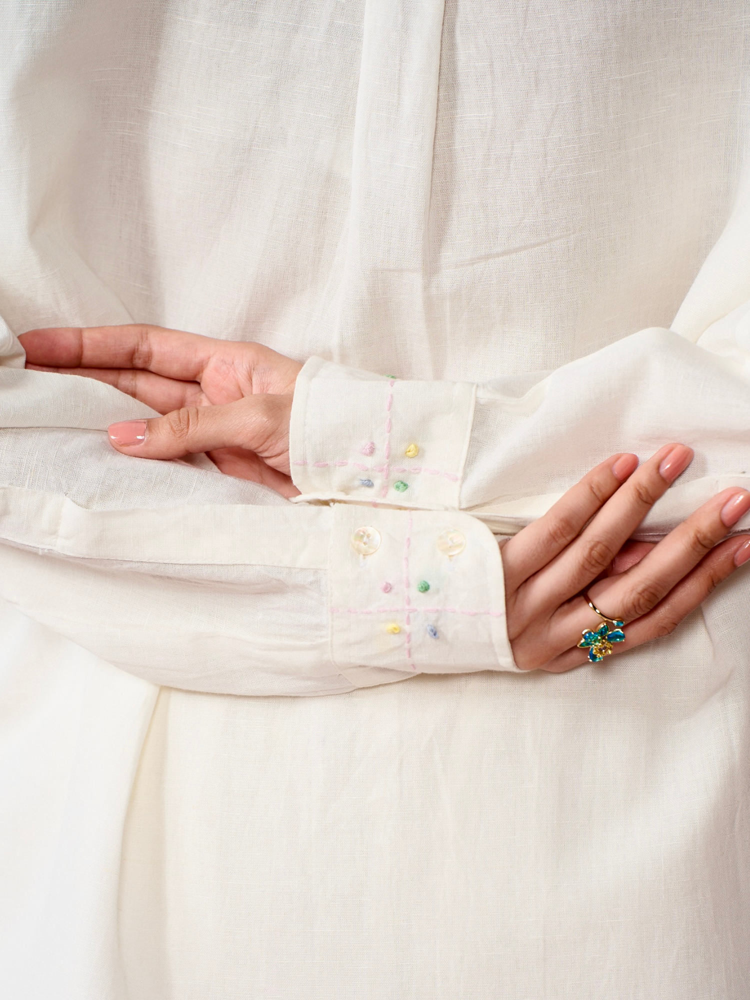 Coast Linen Blend Co-ord Set in Vanilla