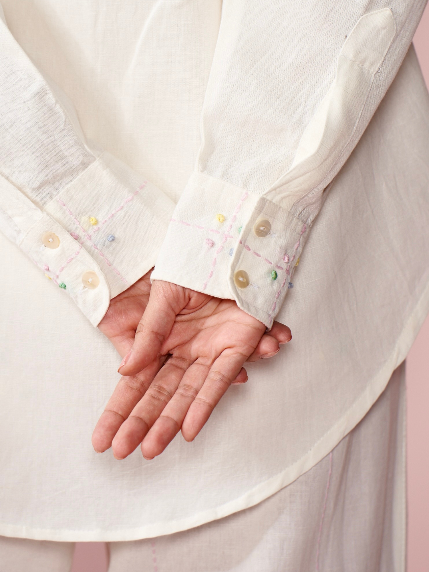 Coast Linen Blend Co-ord Set in Vanilla