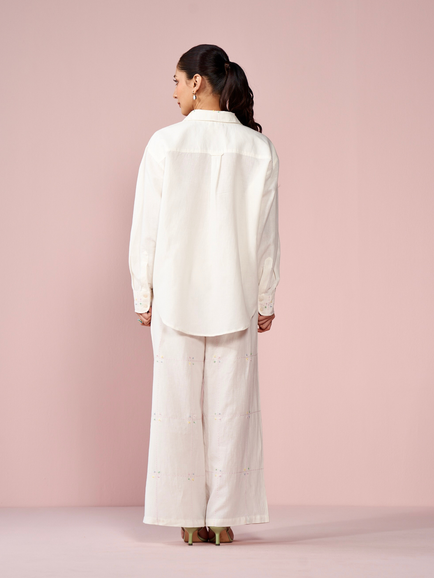 Coast Linen Blend Pants in Vanilla