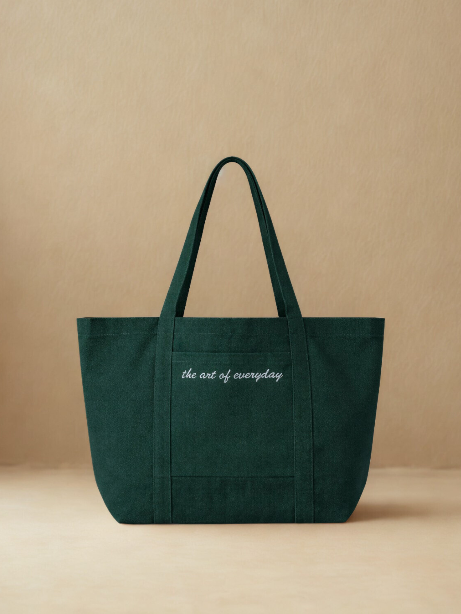 The Art of Everyday Tote Bag in Forest Green