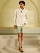 Linen Shorts in Sage Green