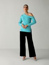 One Shoulder Knitted Woolen Sweater