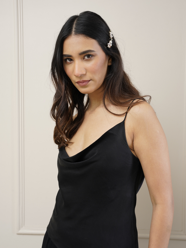Satin Camisole in Charcoal