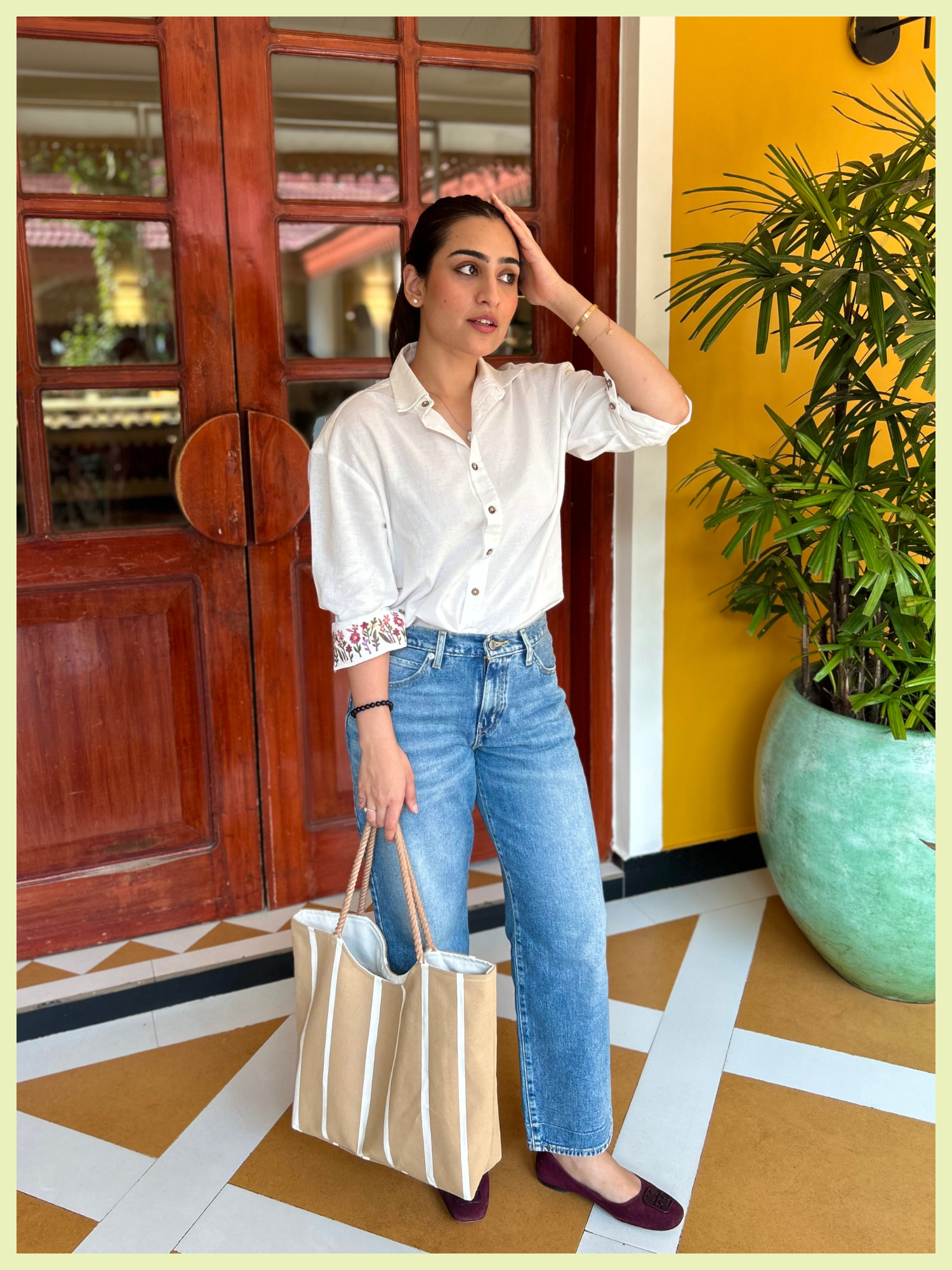 Canvas Tote Bag in Caramel Frappe