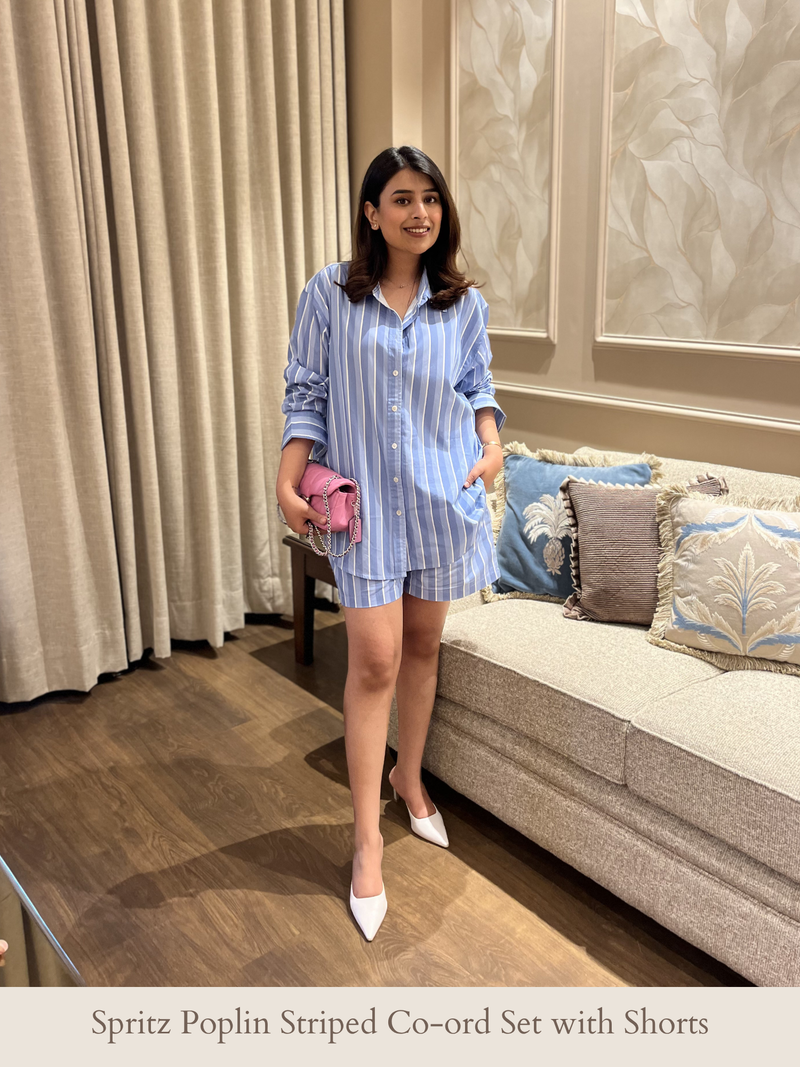 Spritz Poplin Striped Co-ord Set with Shorts