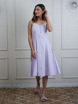 Kate Linen Dress in Periwinkle