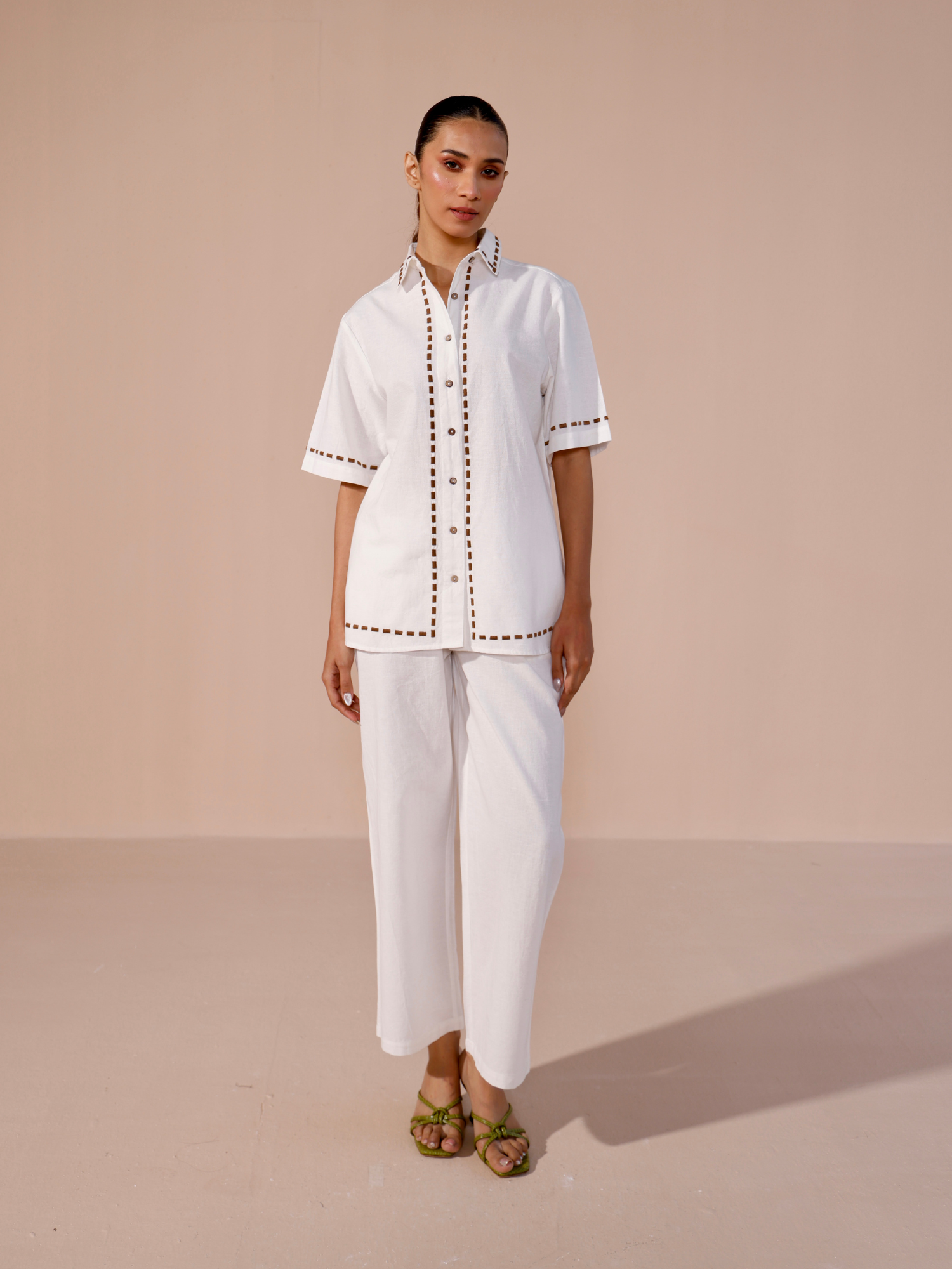 Linen Blend Pants in Vanilla