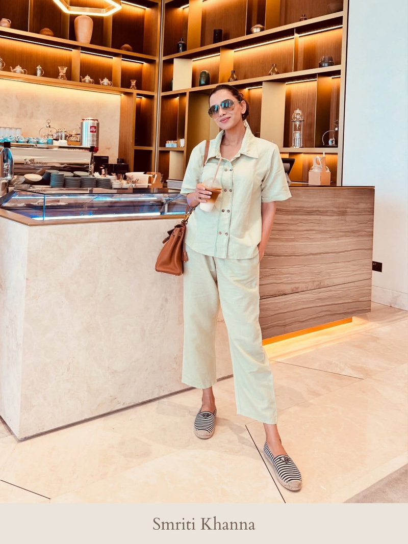 Cookie Linen Co-ord Set in Matcha