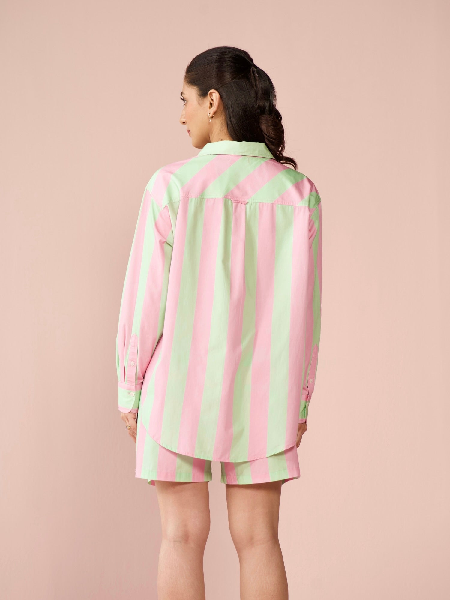 Gelato Poplin Striped Co-ord Set with Shorts