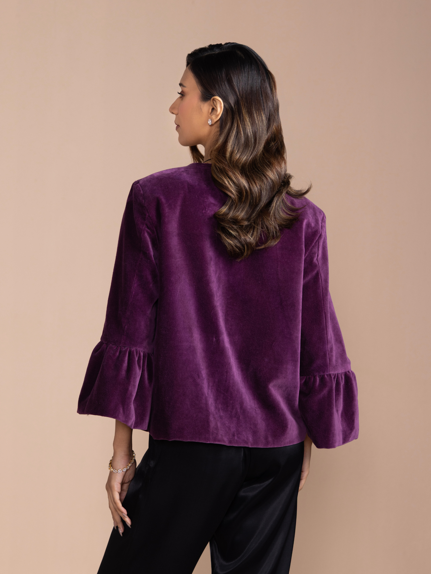 Peplum sleeve detail jacket for women