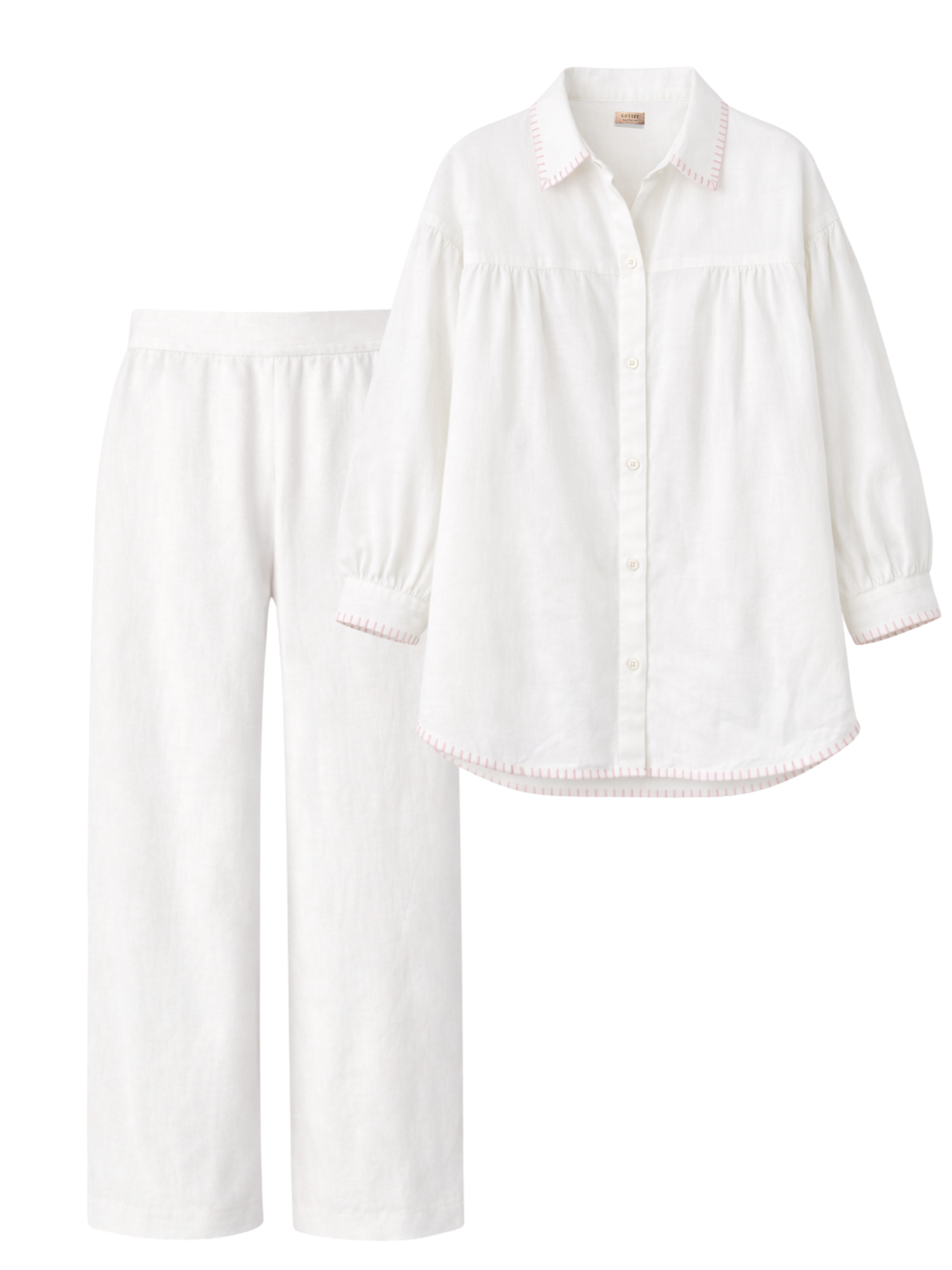 Premium Linen Co-ord Set in Vanilla