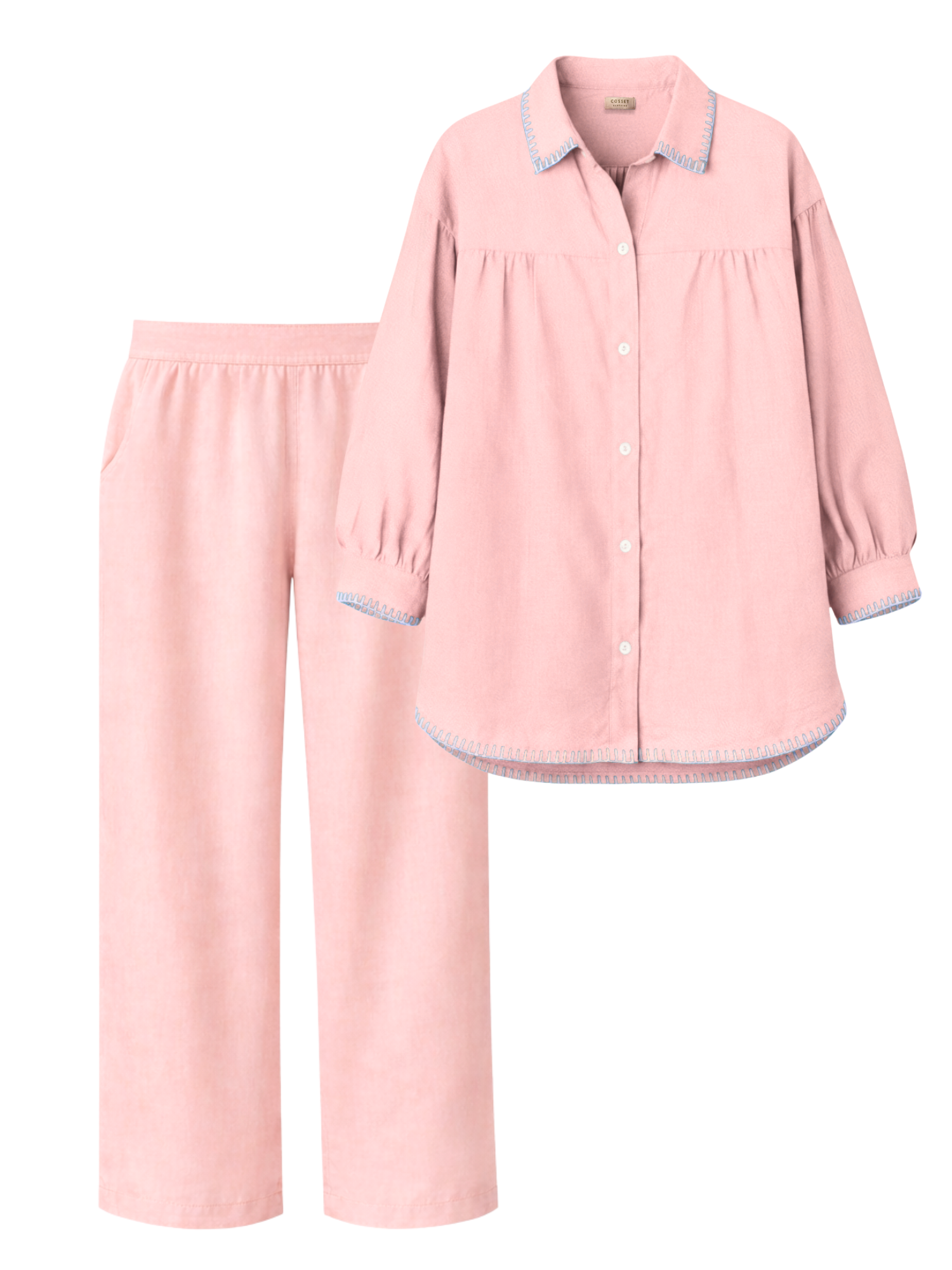 Premium Linen Co-ord Set in Rose Pink