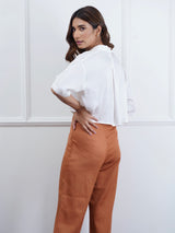 classy brown flared pants