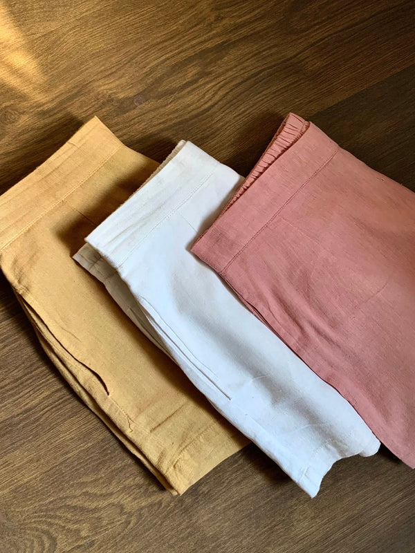 Pure Cotton Linen Shorts in Caramel