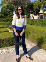 classic woolen sweater white pullover women